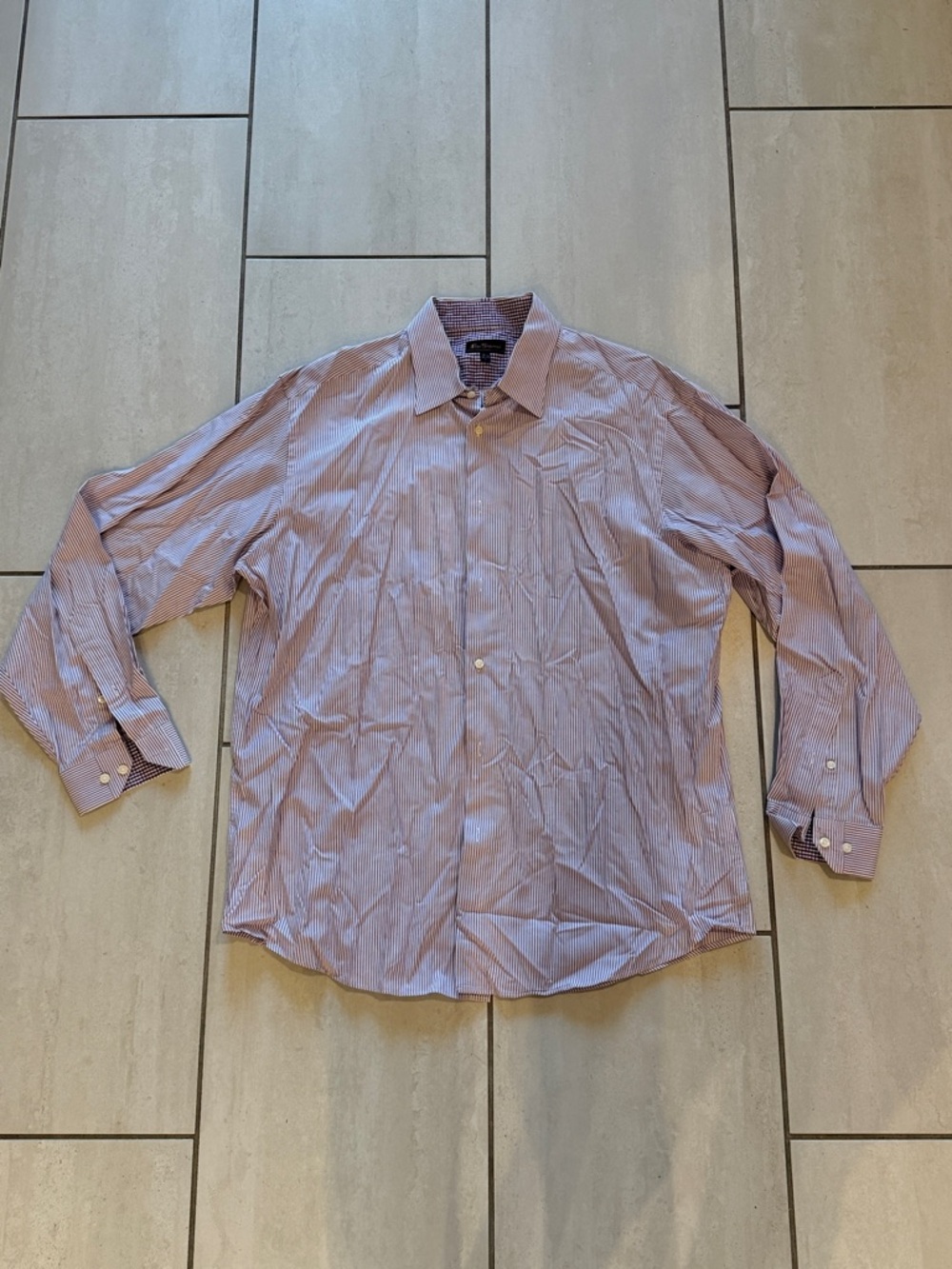 Ben Sherman Men's Light Purple Striped Dress Shirt